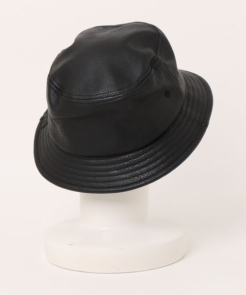 AVIREX（アヴィレックス）の「/AVIREX/SYNTHETIC LEATHER BUCKET HAT（ハット・メンズ・ブラック/ブラウン・FREE）」の3枚目の写真
