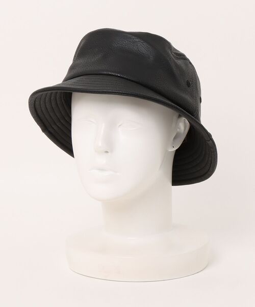 AVIREX（アヴィレックス）の「/AVIREX/SYNTHETIC LEATHER BUCKET HAT（ハット・メンズ・ブラック/ブラウン・FREE）」の8枚目の写真
