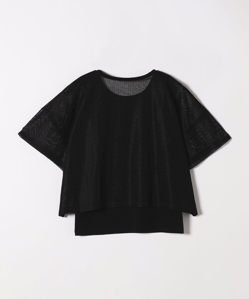 SHIPS any(シップス エニィ)の「SHIPS any:〈手洗い可能〉メッシュ シアー ワイド TEE × タンク セット(Tシャツ/カットソー・レディース・キャメル/オフホワイト/ブラック・ONE SIZE)」の19枚目の写真