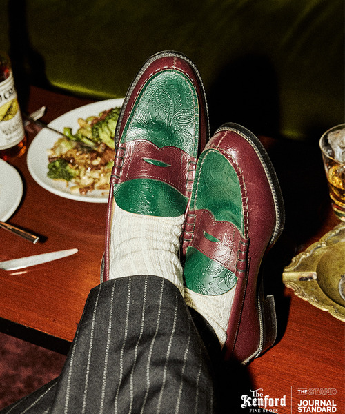 THE Kenford FINE JS ペイズリー ビーブロコンビローファー The Kenford Fineshoes / ペイズリービーブロ コンビローファー