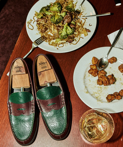 The Kenford Fineshoes(ケンフォードファインシューズ)の「The Kenford Fineshoes / ペイズリービーブロ コンビローファー(ローファー・メンズ・ブラウン・25cm/25.5cm/26.5cm/27cm/26cm)」の3枚目の写真