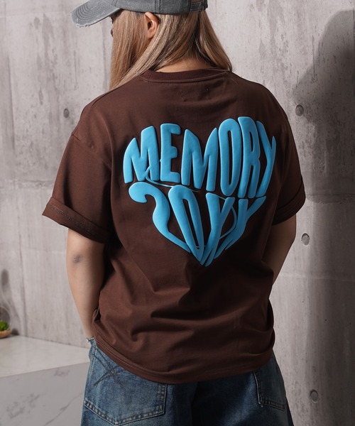 #MEMORY（メモリー）の「【MEMORY】ハート発砲 半袖 Tシャツ / Heart Firing Short-Sleeved T-Shirt（Tシャツ/カットソー・メンズ・ブラック/ブラウン/ホワイト/ネイビー・M/L/XL）」の3枚目の写真