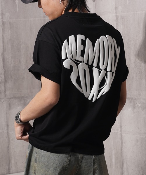 #MEMORY（メモリー）の「【MEMORY】ハート発砲 半袖 Tシャツ / Heart Firing Short-Sleeved T-Shirt（Tシャツ/カットソー・メンズ・ブラック/ブラウン/ホワイト/ネイビー・M/L/XL）」の2枚目の写真