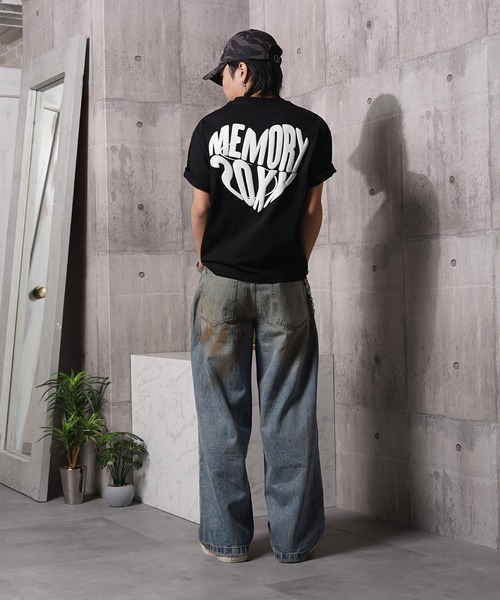 #MEMORY（メモリー）の「【MEMORY】ハート発砲 半袖 Tシャツ / Heart Firing Short-Sleeved T-Shirt（Tシャツ/カットソー・メンズ・ブラック/ブラウン/ホワイト/ネイビー・M/L/XL）」の16枚目の写真