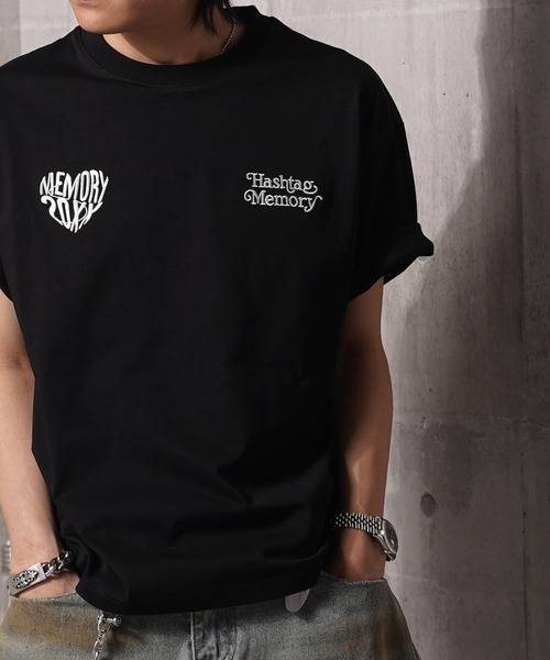 #MEMORY（メモリー）の「【MEMORY】ハート発砲 半袖 Tシャツ / Heart Firing Short-Sleeved T-Shirt（Tシャツ/カットソー・メンズ・ブラック/ブラウン/ホワイト/ネイビー・M/L/XL）」の18枚目の写真
