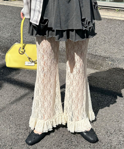 【Binary01】レイヤードレースフリルパンツ Binary01】レイヤードレースフリルパンツ