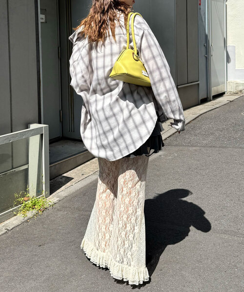 CIAOPANIC(チャオパニック)の「レースフレアレイヤードフリルパンツ(その他パンツ・レディース・アイボリー/ブラック/ホワイト/ブラウン・1/0)」の17枚目の写真