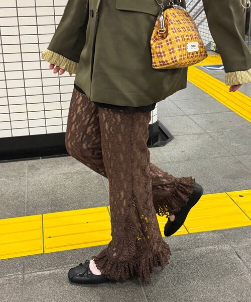 レースフレアレイヤードフリルパンツ（その他パンツ）｜CIAOPANIC