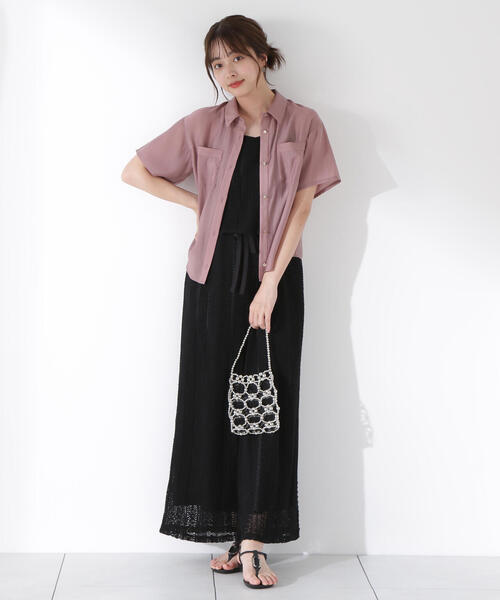 PROPORTION BODY DRESSING（プロポーションボディドレッシング）の「＜Ｅ＞レースキャミロンパース / 1215147601（サロペット/オーバーオール・レディース・ブラック/ホワイト系その他・SMALL/MEDIUM）」の6枚目の写真