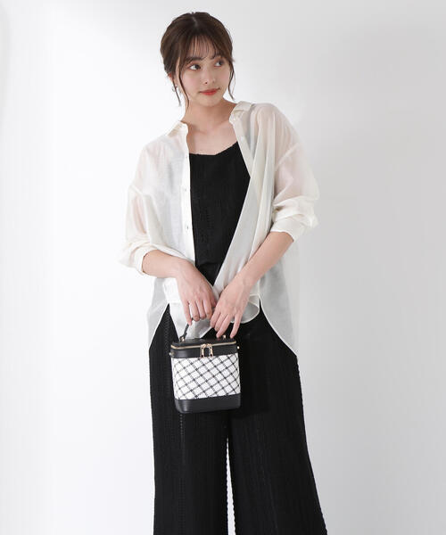 PROPORTION BODY DRESSING（プロポーションボディドレッシング）の「＜Ｅ＞レースキャミロンパース / 1215147601（サロペット/オーバーオール・レディース・ブラック/ホワイト系その他・SMALL/MEDIUM）」の8枚目の写真