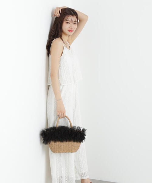 PROPORTION BODY DRESSING（プロポーションボディドレッシング）の「＜Ｅ＞レースキャミロンパース / 1215147601（サロペット/オーバーオール・レディース・ブラック/ホワイト系その他・SMALL/MEDIUM）」の14枚目の写真