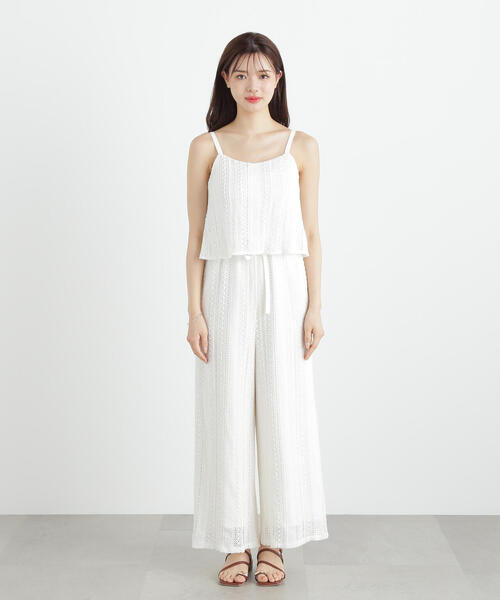 PROPORTION BODY DRESSING（プロポーションボディドレッシング）の「＜Ｅ＞レースキャミロンパース / 1215147601（サロペット/オーバーオール・レディース・ブラック/ホワイト系その他・SMALL/MEDIUM）」の15枚目の写真