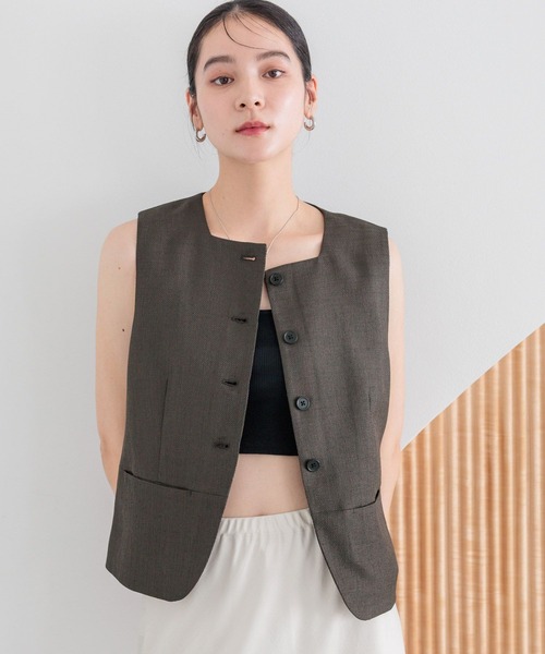 専用ページR05 セール】コンパクトスクエアネックジレ 290392（ブルゾン