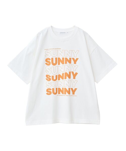 AMERICAN HOLIC(アメリカンホリック)の「SUNNY Tシャツ(Tシャツ/カットソー・レディース・杢グレー/サックスブルー/オフホワイト・L/M)」の6枚目の写真