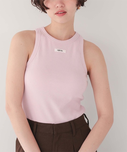 titivate（ティティベイト）の「カップ付きロゴタグアメスリタンクトップ（タンクトップ・レディース・グレー系その他/ブラック/ライトブルー/ライトピンク/オフホワイト・M）」の5枚目の写真