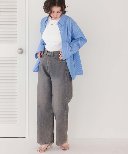 titivate（ティティベイト）の「カップ付きロゴタグアメスリタンクトップ（タンクトップ・レディース・グレー系その他/ブラック/ライトブルー/ライトピンク/オフホワイト・M）」の9枚目の写真