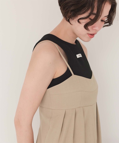 titivate（ティティベイト）の「カップ付きロゴタグアメスリタンクトップ（タンクトップ・レディース・グレー系その他/ブラック/ライトブルー/ライトピンク/オフホワイト・M）」の17枚目の写真