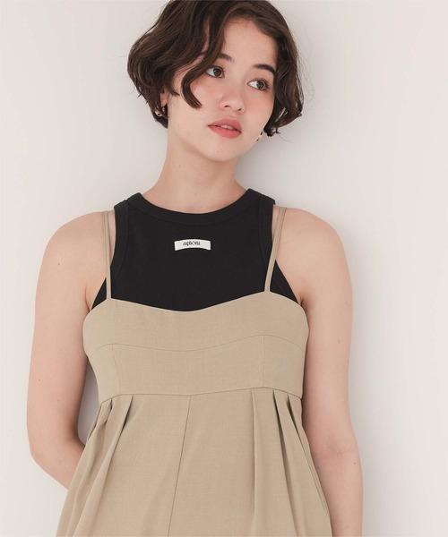 titivate（ティティベイト）の「カップ付きロゴタグアメスリタンクトップ（タンクトップ・レディース・グレー系その他/ブラック/ライトブルー/ライトピンク/オフホワイト・M）」の21枚目の写真