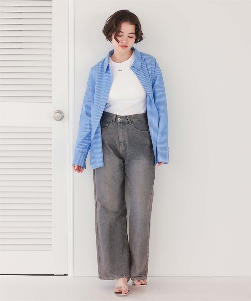 titivate（ティティベイト）の「カップ付きロゴタグアメスリタンクトップ（タンクトップ・レディース・グレー系その他/ブラック/ライトブルー/ライトピンク/オフホワイト・M）」の13枚目の写真