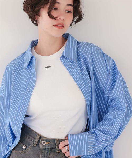 titivate（ティティベイト）の「カップ付きロゴタグアメスリタンクトップ（タンクトップ・レディース・グレー系その他/ブラック/ライトブルー/ライトピンク/オフホワイト・M）」の15枚目の写真