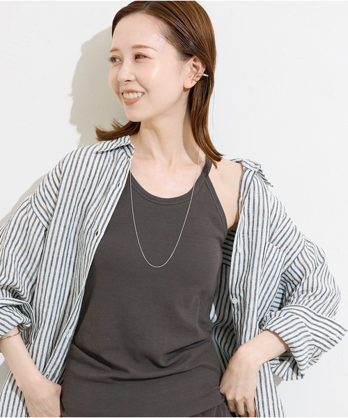 JOURNAL STANDARD(ジャーナルスタンダード)の「ベアテレコカップ付きアメスリタンク(タンクトップ・レディース・グレー/ブラック系その他・FREE)」の3枚目の写真