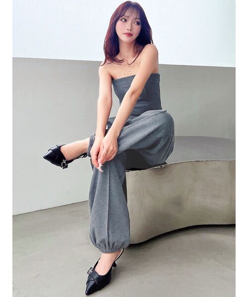 RESEXXY（リゼクシー）の「ピンタックスウェットパンツ【セットアップ着用可能】（スウェットパンツ・レディース・ブラック/チャコールグレー/ライトグレー・FREE）」の7枚目の写真