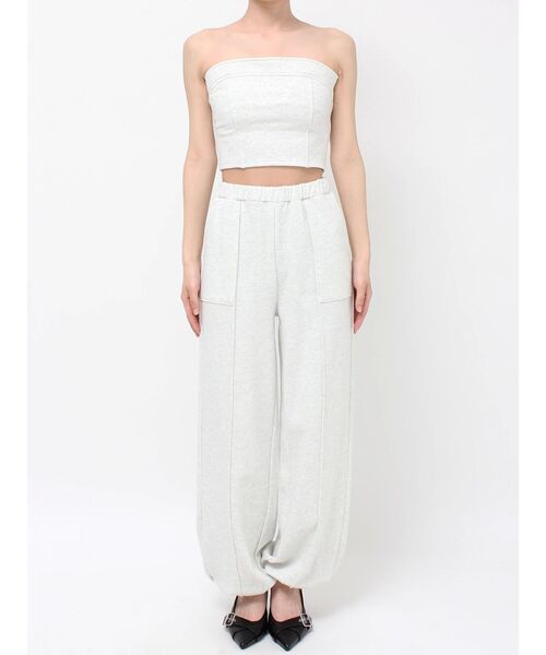 RESEXXY（リゼクシー）の「ピンタックスウェットパンツ【セットアップ着用可能】（スウェットパンツ・レディース・ブラック/チャコールグレー/ライトグレー・FREE）」の10枚目の写真