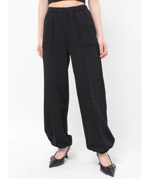 RESEXXY（リゼクシー）の「ピンタックスウェットパンツ【セットアップ着用可能】（スウェットパンツ・レディース・ブラック/チャコールグレー/ライトグレー・FREE）」の4枚目の写真