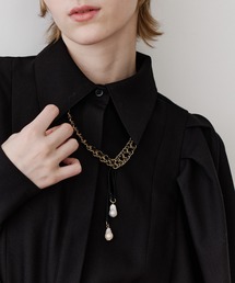 LA BELLE ETUDE | vintage調チェーン×ベロアリボンネックレス(ネックレス)