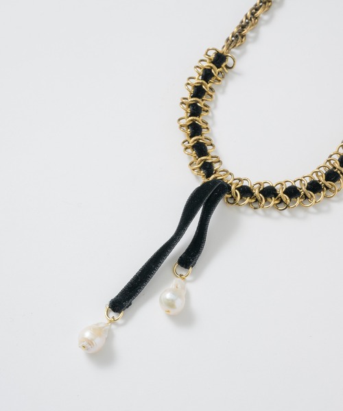 LA BELLE ETUDE（ラベルエチュード）の「vintage調チェーン×ベロアリボンネックレス（ネックレス・レディース・その他・FREE）」の9枚目の写真