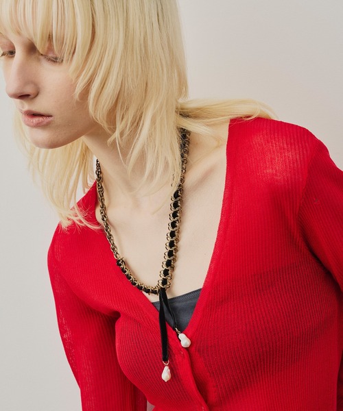 LA BELLE ETUDE（ラベルエチュード）の「vintage調チェーン×ベロアリボンネックレス（ネックレス・レディース・その他・FREE）」の4枚目の写真