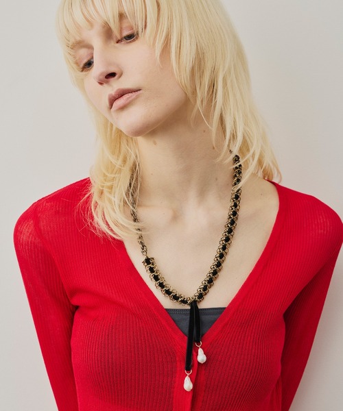 LA BELLE ETUDE（ラベルエチュード）の「vintage調チェーン×ベロアリボンネックレス（ネックレス・レディース・その他・FREE）」の5枚目の写真