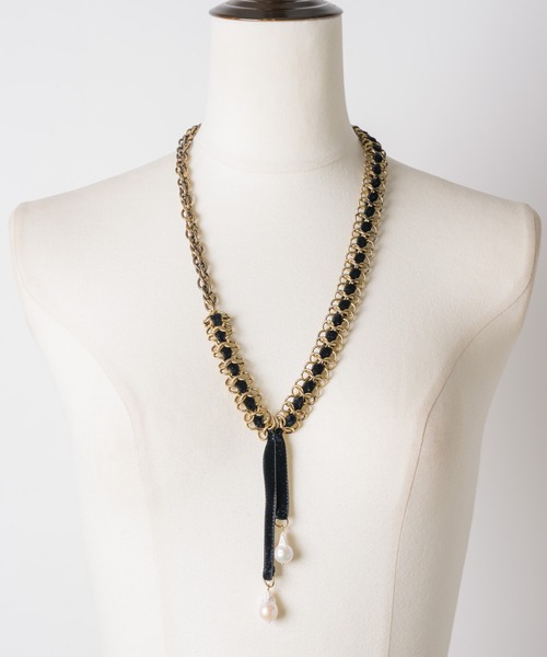 LA BELLE ETUDE（ラベルエチュード）の「vintage調チェーン×ベロアリボンネックレス（ネックレス・レディース・その他・FREE）」の6枚目の写真