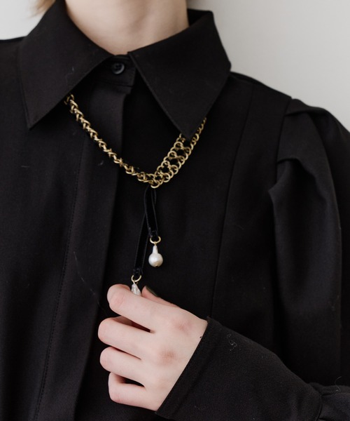 LA BELLE ETUDE（ラベルエチュード）の「vintage調チェーン×ベロアリボンネックレス（ネックレス・レディース・その他・FREE）」の15枚目の写真