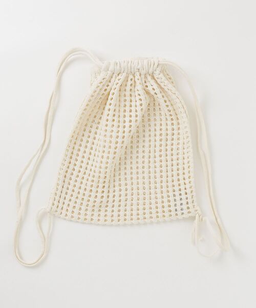 Per sist ence(パーシエンス)の「メッシュナップザック(バックパック/リュック・レディース・ブラック/ホワイト・ONE SIZE)」の6枚目の写真