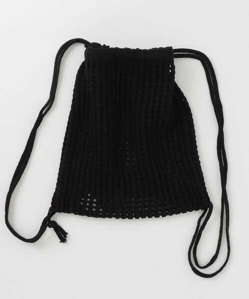 Per sist ence(パーシエンス)の「メッシュナップザック(バックパック/リュック・レディース・ブラック/ホワイト・ONE SIZE)」の7枚目の写真