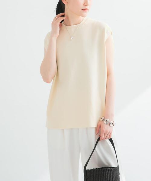 URBAN RESEARCH(アーバンリサーチ)の「フレンチスリーブチュニックニット(ベスト・レディース・アイボリー/ブラック・FREE)」の3枚目の写真