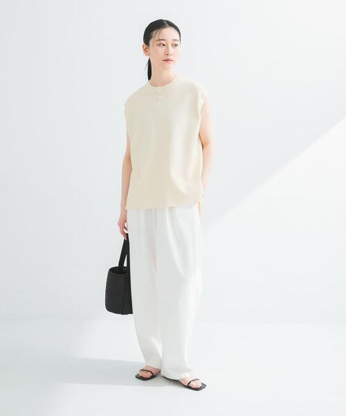 URBAN RESEARCH(アーバンリサーチ)の「フレンチスリーブチュニックニット(ベスト・レディース・アイボリー/ブラック・FREE)」の7枚目の写真