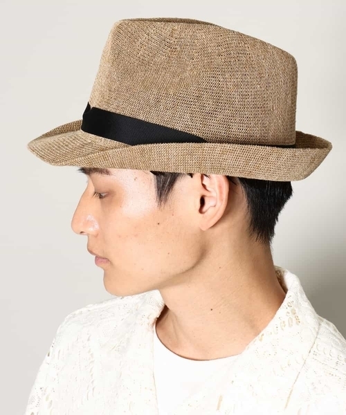 a.v.v（アーヴェヴェ）の「サマーサーモハット（ハット・メンズ・ブラック/ベージュ・46）」の2枚目の写真