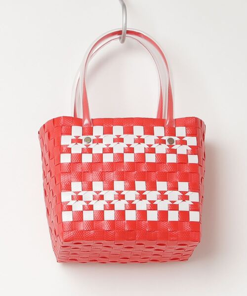 MARNI かごバッグ 赤×ピンク 保存袋付き MARNI かごバッグ 赤×ピンク 保存袋付き MARNI かごバッグ 赤