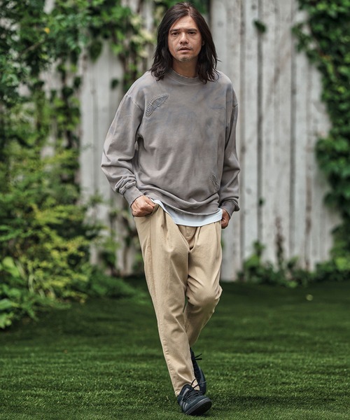 CAMBIO（カンビオ）の「msw1698- Distressed Unevenly Dyed Sweat Pullover スウェット（スウェット・メンズ・マルチ・S/M/L）」の5枚目の写真