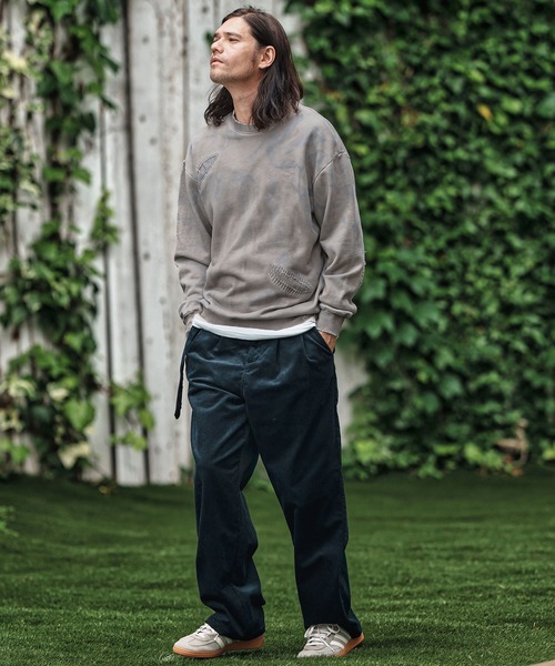 CAMBIO（カンビオ）の「msw1698- Distressed Unevenly Dyed Sweat Pullover スウェット（スウェット・メンズ・マルチ・S/M/L）」の7枚目の写真