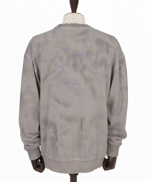 CAMBIO（カンビオ）の「msw1698- Distressed Unevenly Dyed Sweat Pullover スウェット（スウェット・メンズ・マルチ・S/M/L）」の9枚目の写真
