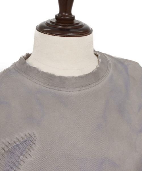 CAMBIO（カンビオ）の「msw1698- Distressed Unevenly Dyed Sweat Pullover スウェット（スウェット・メンズ・マルチ・S/M/L）」の10枚目の写真