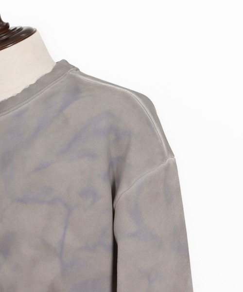 CAMBIO（カンビオ）の「msw1698- Distressed Unevenly Dyed Sweat Pullover スウェット（スウェット・メンズ・マルチ・S/M/L）」の11枚目の写真