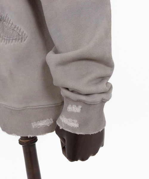 CAMBIO（カンビオ）の「msw1698- Distressed Unevenly Dyed Sweat Pullover スウェット（スウェット・メンズ・マルチ・S/M/L）」の12枚目の写真