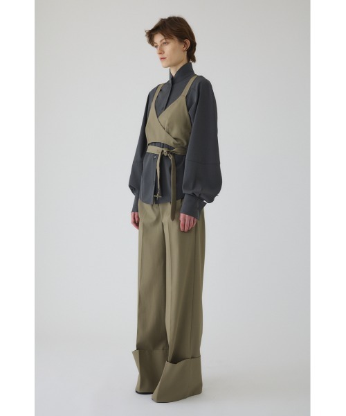 RIM.ARK(リムアーク)の「Stand collar volume blouse スタンドカラーボリュームブラウス(シャツ/ブラウス・レディース・グレー/ライトブラウン/ブラック・FREE)」の1枚目の写真