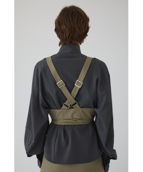 RIM.ARK(リムアーク)の「Stand collar volume blouse スタンドカラーボリュームブラウス(シャツ/ブラウス・レディース・グレー/ライトブラウン/ブラック・FREE)」の15枚目の写真