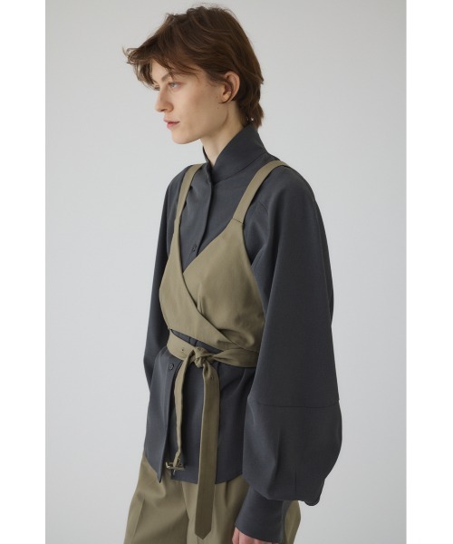 RIM.ARK(リムアーク)の「Stand collar volume blouse スタンドカラーボリュームブラウス(シャツ/ブラウス・レディース・グレー/ライトブラウン/ブラック・FREE)」の18枚目の写真