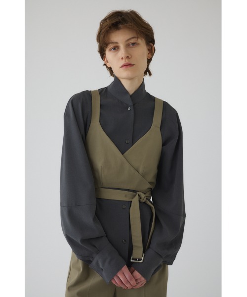RIM.ARK(リムアーク)の「Stand collar volume blouse スタンドカラーボリュームブラウス(シャツ/ブラウス・レディース・グレー/ライトブラウン/ブラック・FREE)」の19枚目の写真